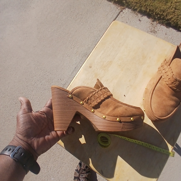 Indigo Tan Studded Mules - Picture 10 of 12